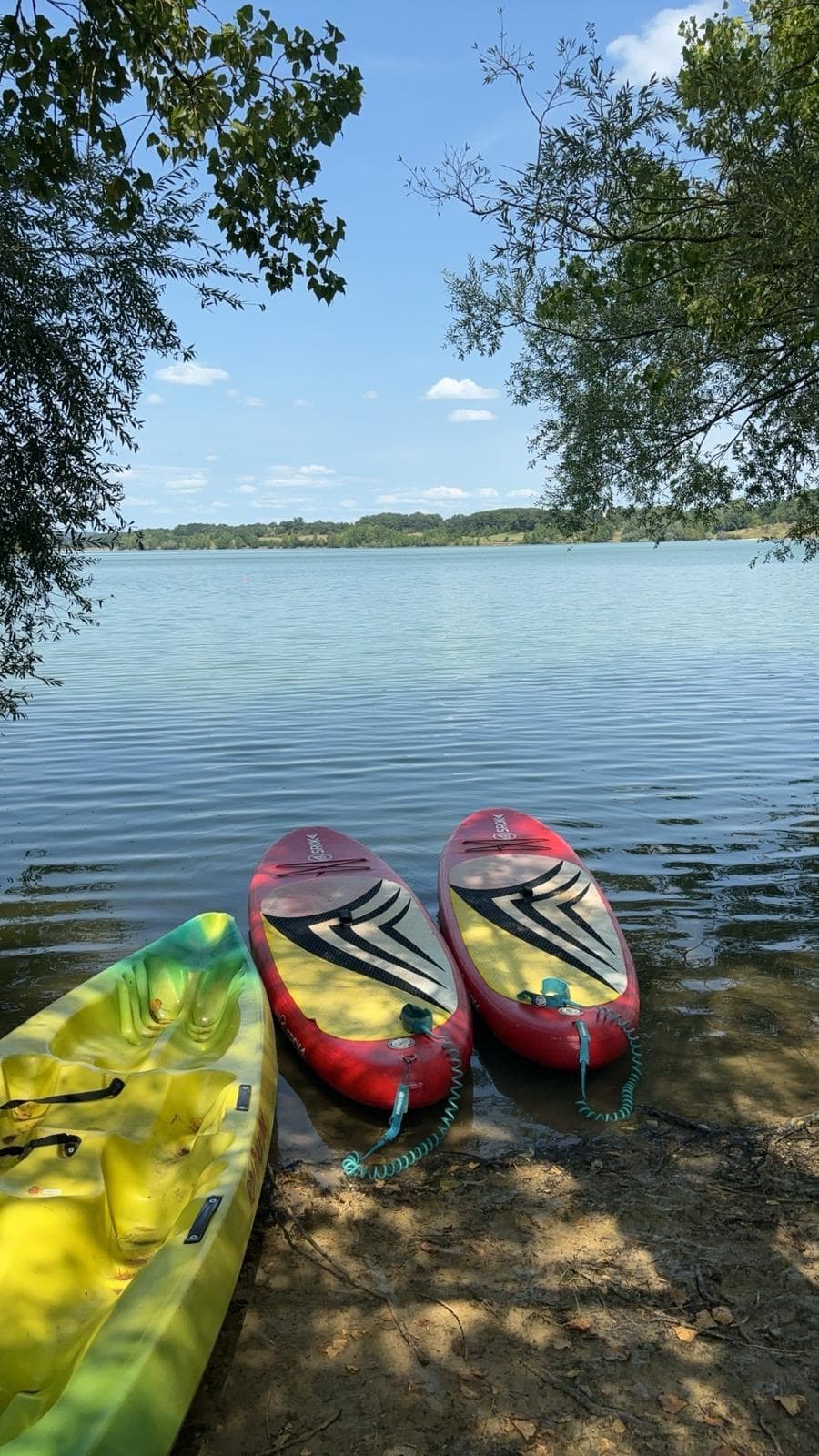 Canoe boats in river